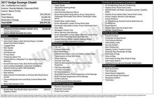 2017 Dodge Durango Citadel RWD photo