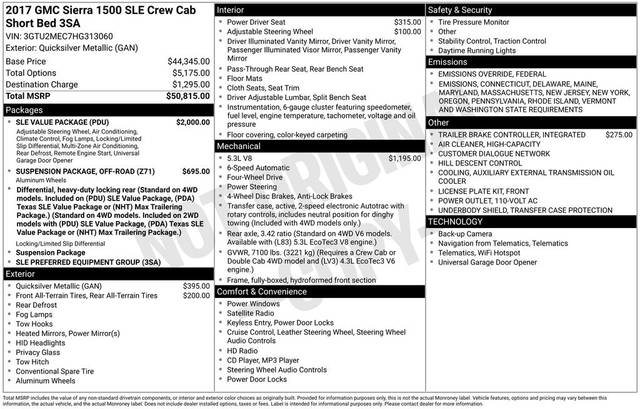 2017 GMC Sierra 1500 SLE 4WD photo