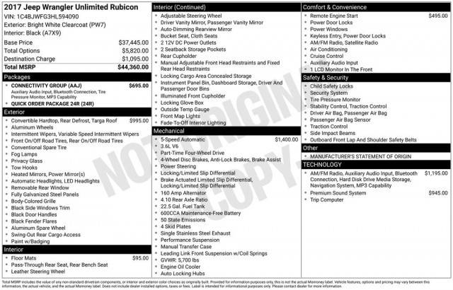 2017 Jeep Wrangler Unlimited Rubicon 4WD photo