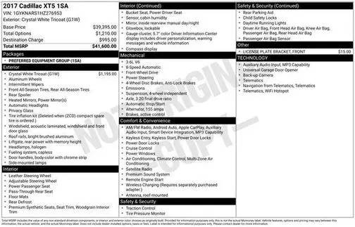 2017 Cadillac XT5 FWD FWD photo