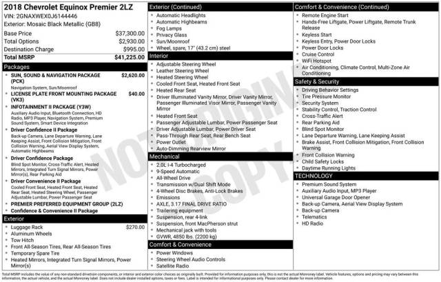 2018 Chevrolet Equinox Premier AWD photo