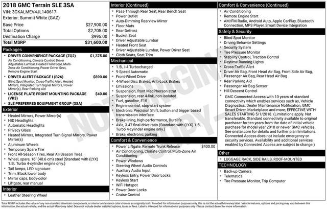 2018 GMC Terrain SLE FWD photo