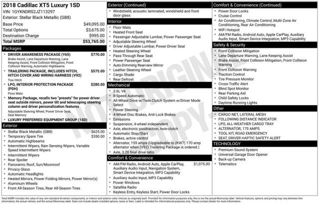 2018 Cadillac XT5 Luxury AWD AWD photo