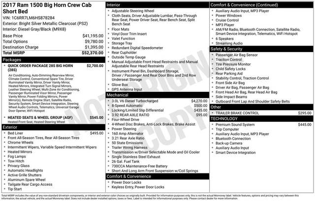 2017 Ram 1500 Big Horn 4WD photo