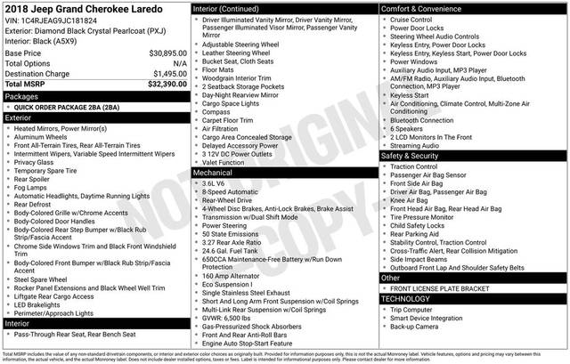 2018 Jeep Grand Cherokee Laredo RWD photo