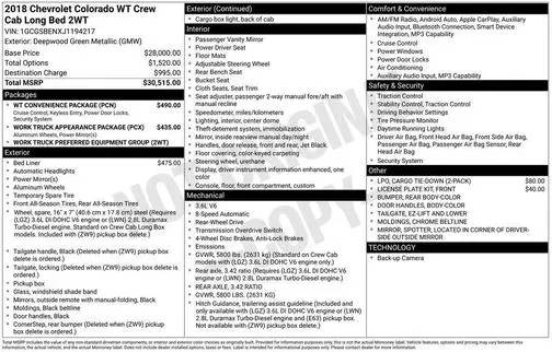2018 Chevrolet Colorado 2WD Work Truck RWD photo